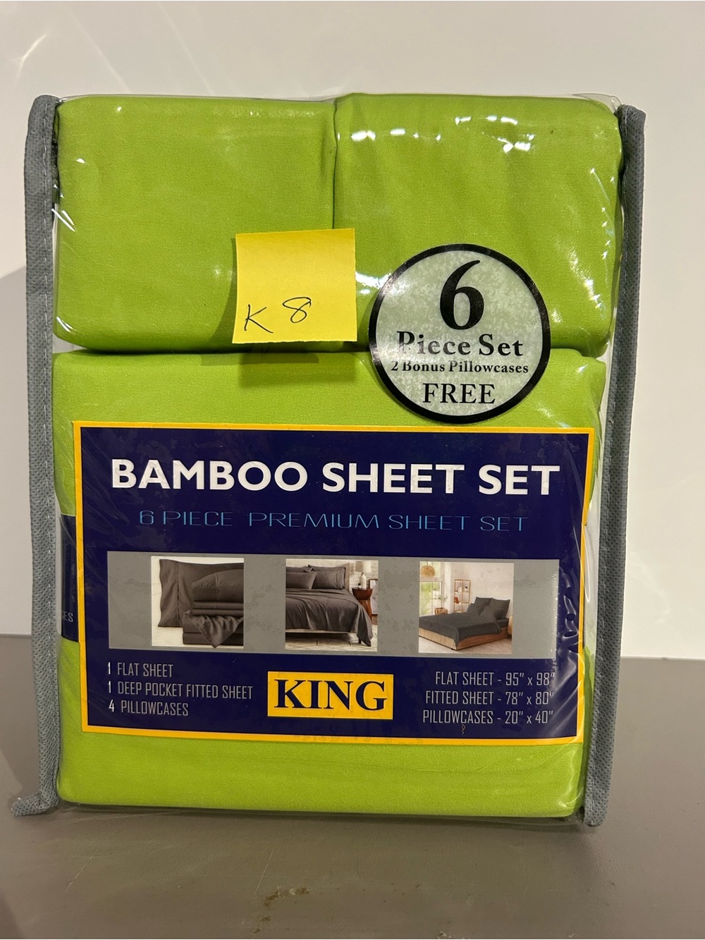 Bamboo Sheet Set - Lime Green (6-Piece)